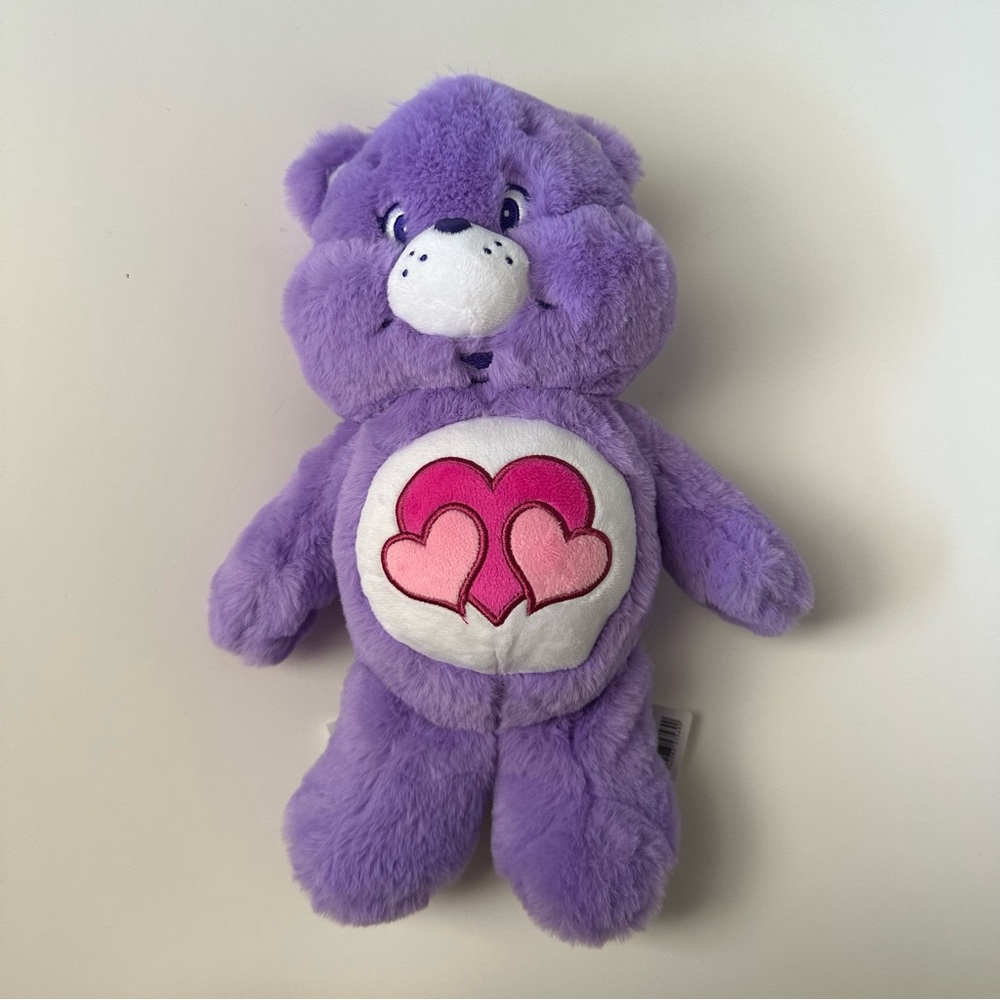 Miniso Care Bears 12" Plush Bear Harmony Purple Hearts NWT
